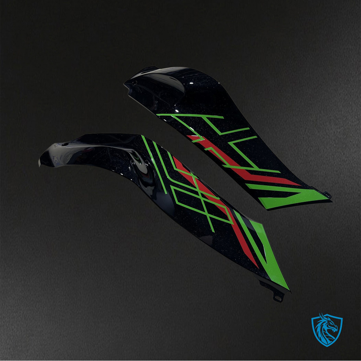 Kawasaki Ninja ZX-10R (2021-2023) Glossy Green, Black & Red Fairing Kit - Aftermarket ABS Bodywork