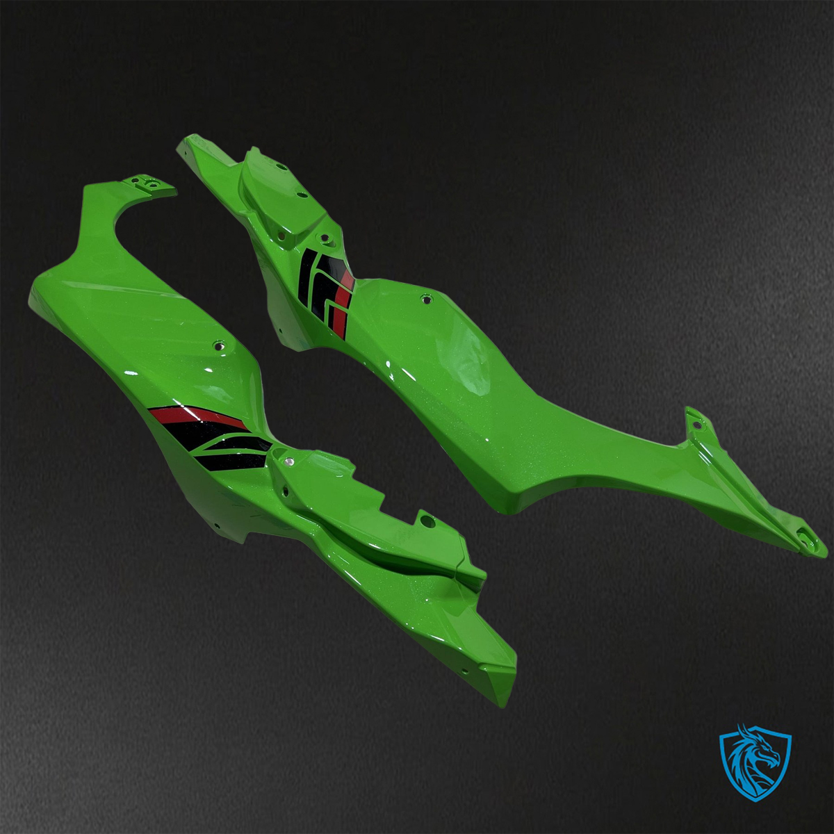 Kawasaki Ninja ZX-10R (2021-2023) Glossy Green, Black & Red Fairing Kit - Aftermarket ABS Bodywork