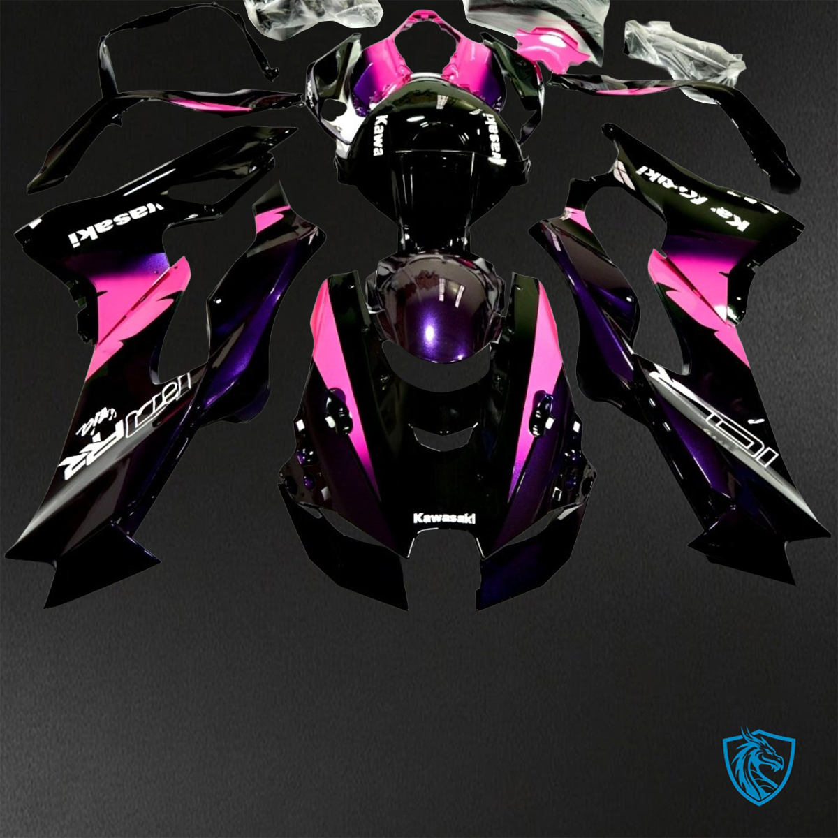 Kawasaki Ninja ZX-10R (2021-2023) Black & Pink - Replacement Motorcycle Fairings Kit