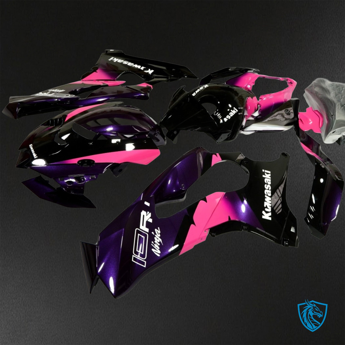 Kawasaki Ninja ZX-10R (2021-2023) Black & Pink - Replacement Motorcycle Fairings Kit