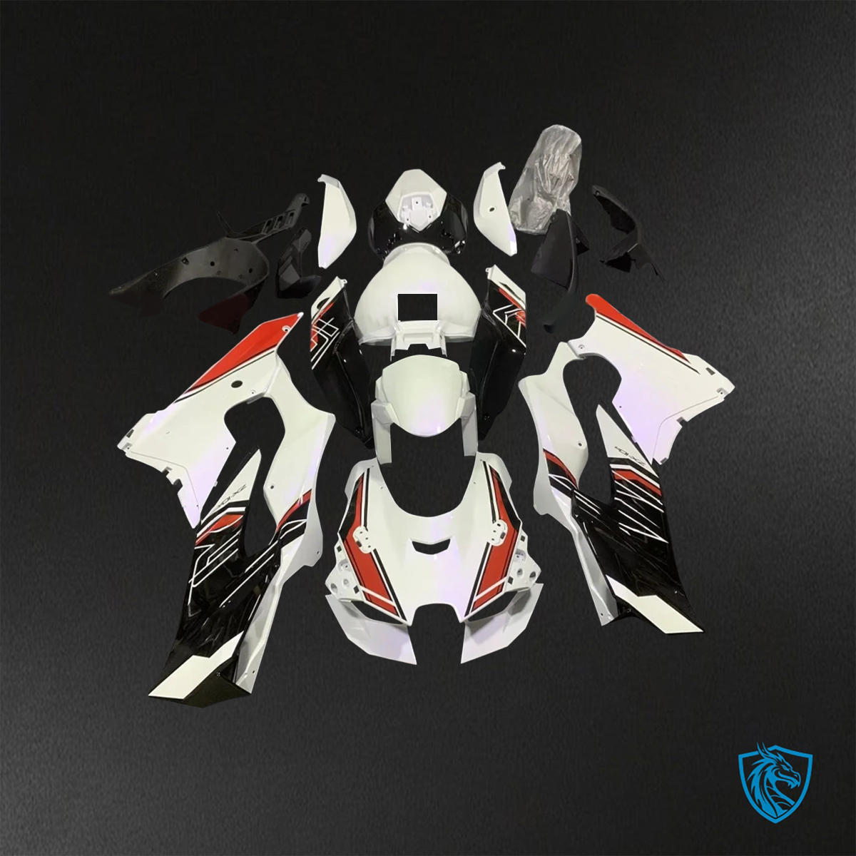 Kawasaki Ninja ZX-10R (2021-2023) White, Red & Black - Replacement Motorcycle Fairings Kit