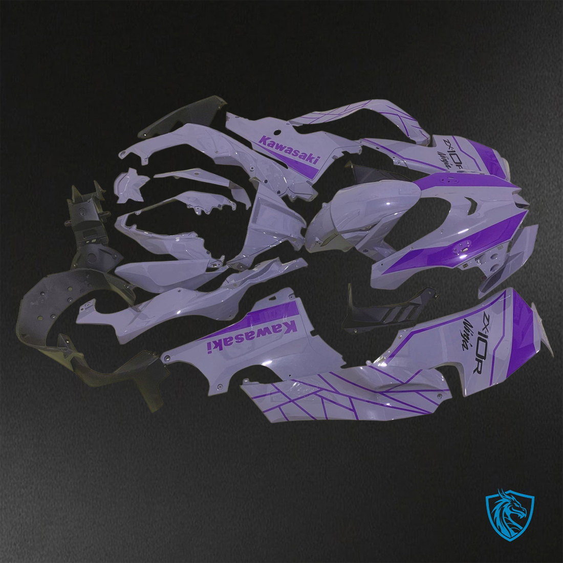 Kawasaki Ninja ZX-10R (2021-2023) Gray & Purple - Replacement Motorcycle Fairings Kit