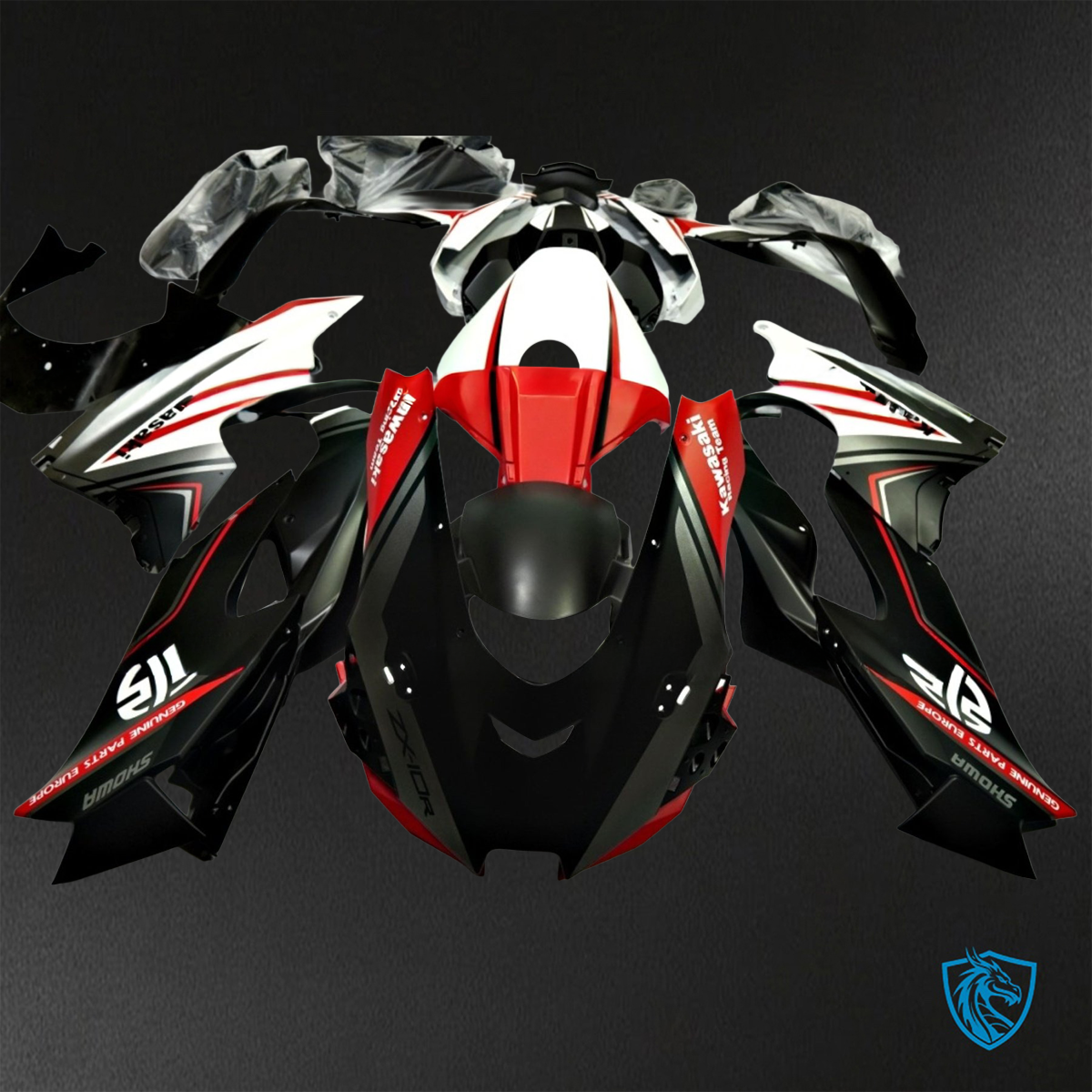 Kawasaki Ninja ZX-10R (2021-2023) Red, Black & White - Replacement Motorcycle Fairings Kit