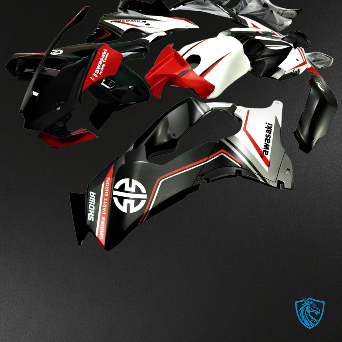 Kawasaki Ninja ZX-10R (2021-2023) Red, Black & White - Replacement Motorcycle Fairings Kit