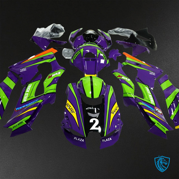 Kawasaki Ninja ZX-10R (2021-2023) Yellow, Green & Purple Fairing Kit - Aftermarket ABS Bodywork