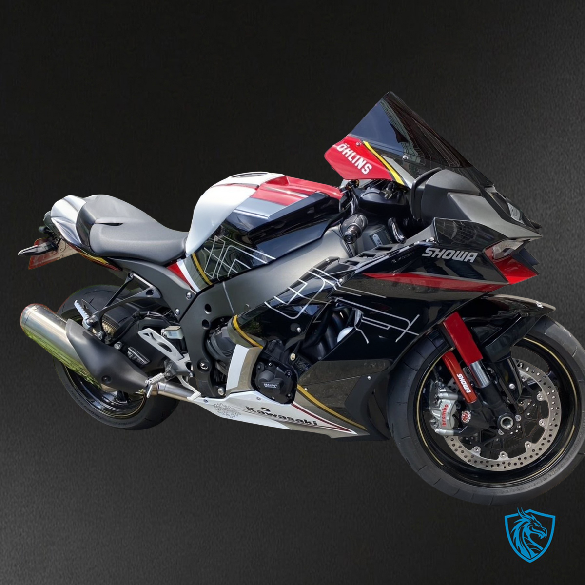 Kawasaki Ninja ZX-10R (2021-2023) Black, Red & White Fairing Kit - ABS Bodywork