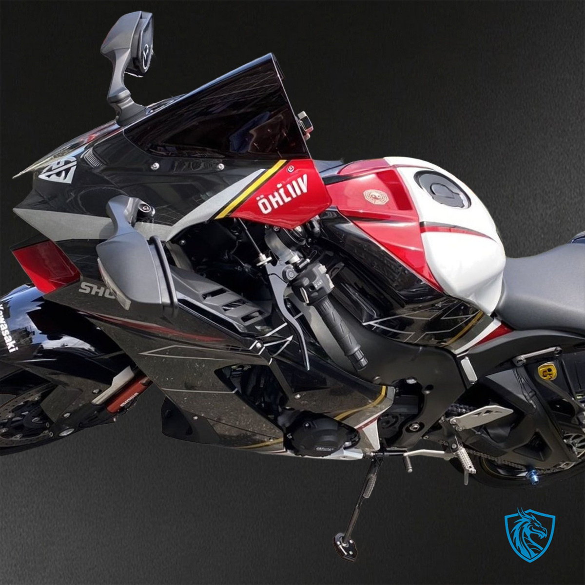 Kawasaki Ninja ZX-10R (2021-2023) Black, Red & White Fairing Kit - ABS Bodywork