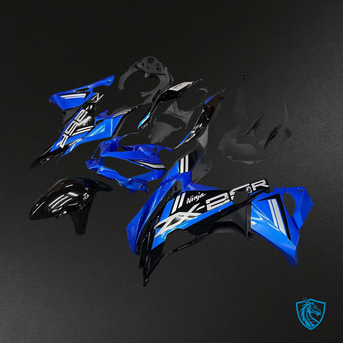 Kawasaki Ninja ZX-25R ZX-4R ZX-4RR (2019-2025) Black & Blue - Fairing Kit