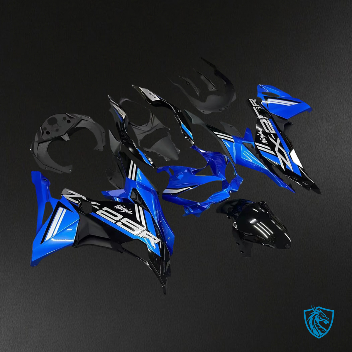 Kawasaki Ninja ZX-25R ZX-4R ZX-4RR (2019-2025) Black & Blue - Fairing Kit
