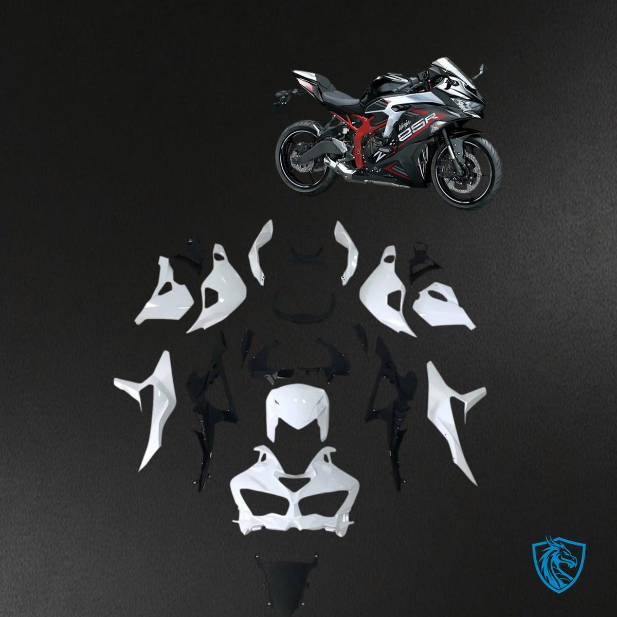 Kawasaki Ninja ZX25R ZX4R ZX4RR (2019-2025) Black & Red - Fairing Kit