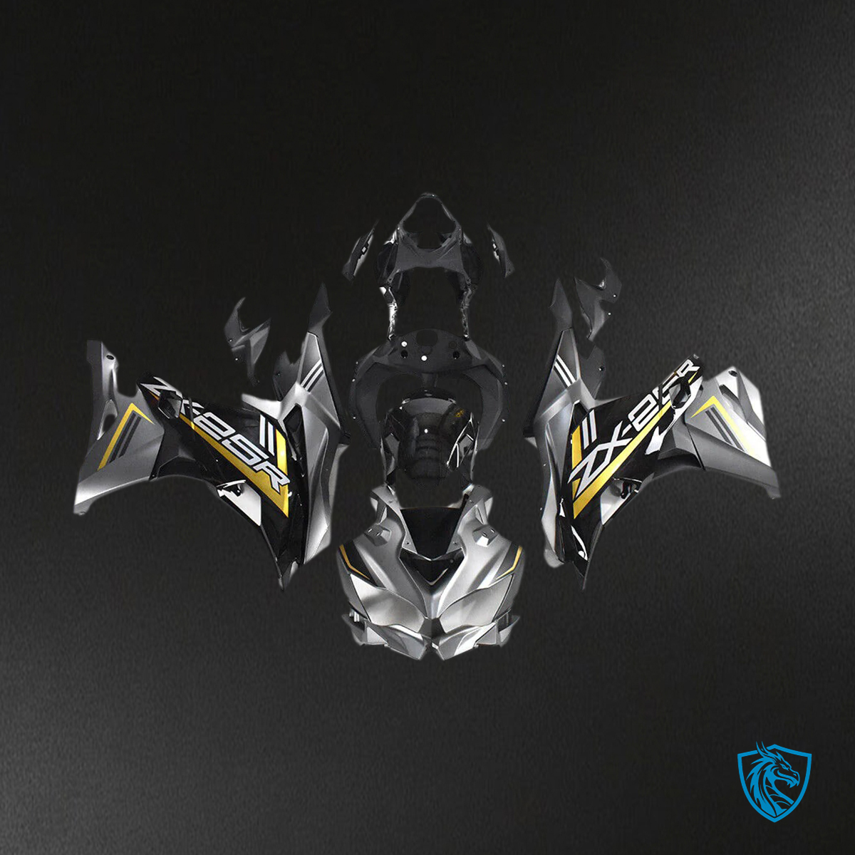 Kawasaki Ninja ZX25R ZX4R ZX4RR (2019-2025) Black & Silver - Fairing Kit
