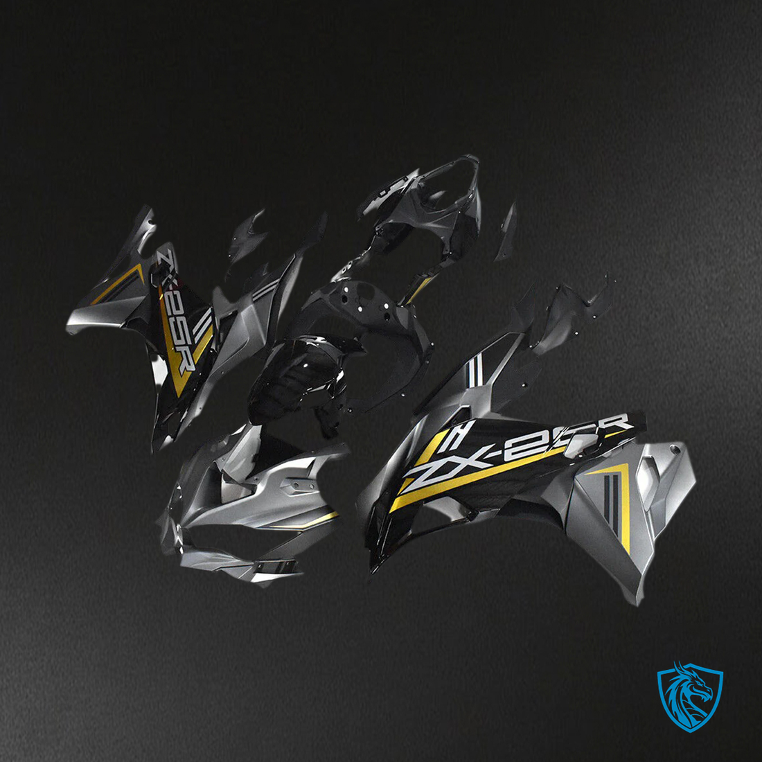 Kawasaki Ninja ZX25R ZX4R ZX4RR (2019-2025) Black & Silver - Fairing Kit