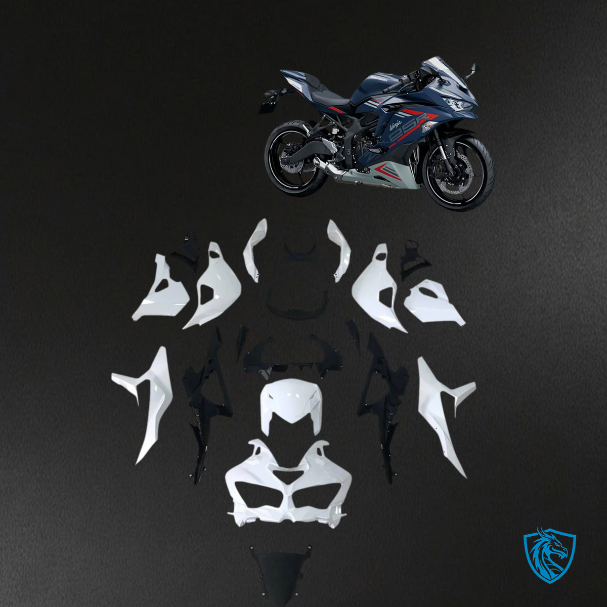 Kawasaki Ninja ZX25R ZX4R ZX4RR (2019-2025) Blue & Gray - Fairing Kit