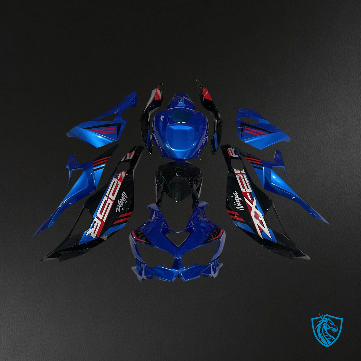 Kawasaki Ninja ZX25R ZX4R ZX4RR (2019-2025) Red & Blue - Fairing Kit
