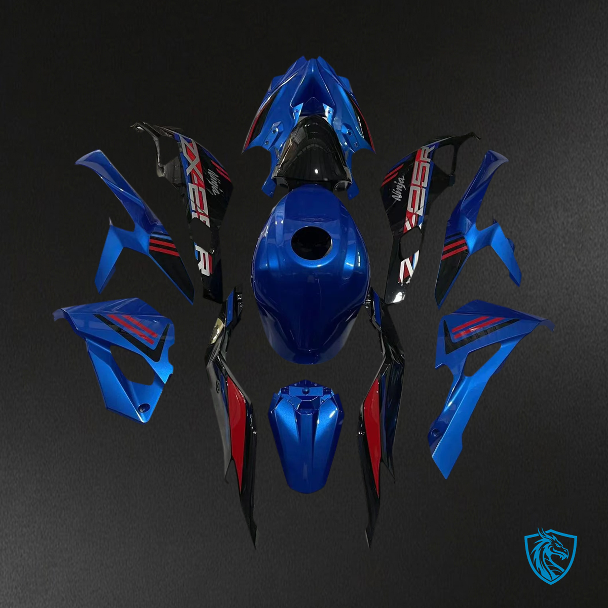 Kawasaki Ninja ZX25R ZX4R ZX4RR (2019-2025) Blue & Red - Fairing Kit