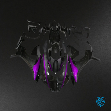 Yamaha R1 (2015-2019) Purple & Black Carbon Fiber Fairings Kit- Aftermarket ABS Bodywork