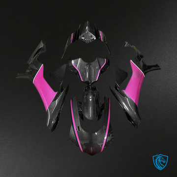 Yamaha R1 (2015-2019) Pink & Black Carbon Fiber Motorcycle - Aftermarket ABS Bodywork