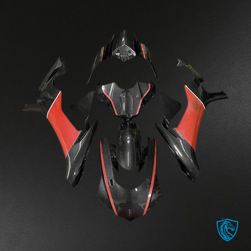 Yamaha R1 (2015-2019) Red & Black Carbon Fiber Motorcycle - Custom ABS Fairing Kit