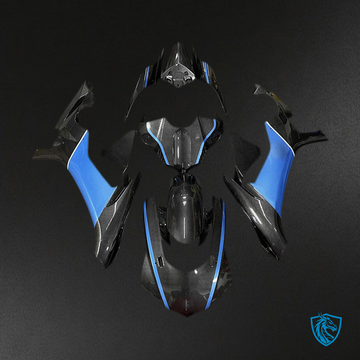 Yamaha R1 (2015-2019) Blue & Black Carbon Fiber  Motorcycle Fairing Kit | ABS Bodywork