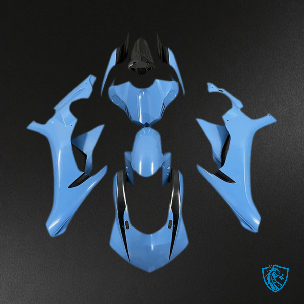Yamaha R1 (2015-2019) Glossy Light Blue - MERGEment Motorcycle Fairings Kit