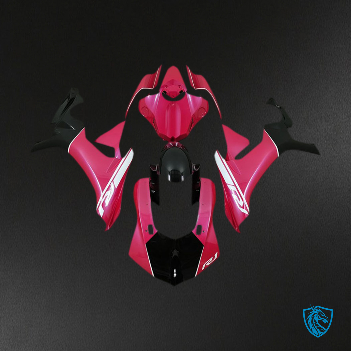 Yamaha R1 (2015-2019) Hot Pink & Black - MERGEment Motorcycle Fairings Kit