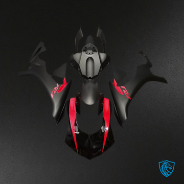 Yamaha R1 (2015-2019) Matt Black & Pearl Red Fairings Kit - Aftermarket ABS Bodywork