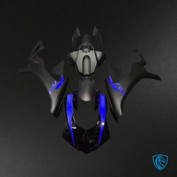 Yamaha R1 (2015-2019) Matte Black & Blue - MERGEment Motorcycle Fairings Kit