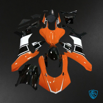 Yamaha R1 (2015-2019) Orange Gloss Silver & Black Motorcycle Fairing Kit | ABS Bodywork