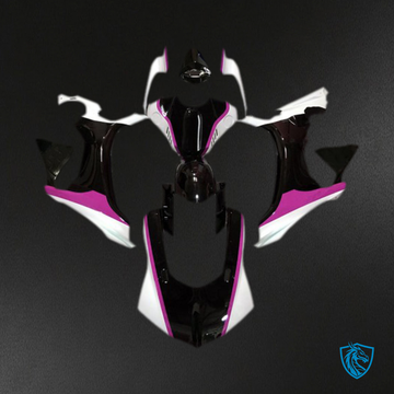 Yamaha R1 (2015-2019) Black, White & Pink Motorcycle Fairings Kit - Aftermarket ABS Bodywork
