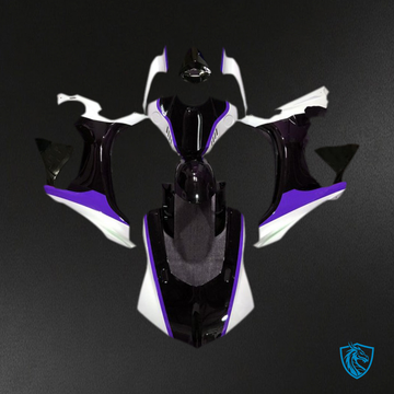 Yamaha R1 (2015-2019) Black, White & purple - MERGEment Motorcycle Fairings Kit