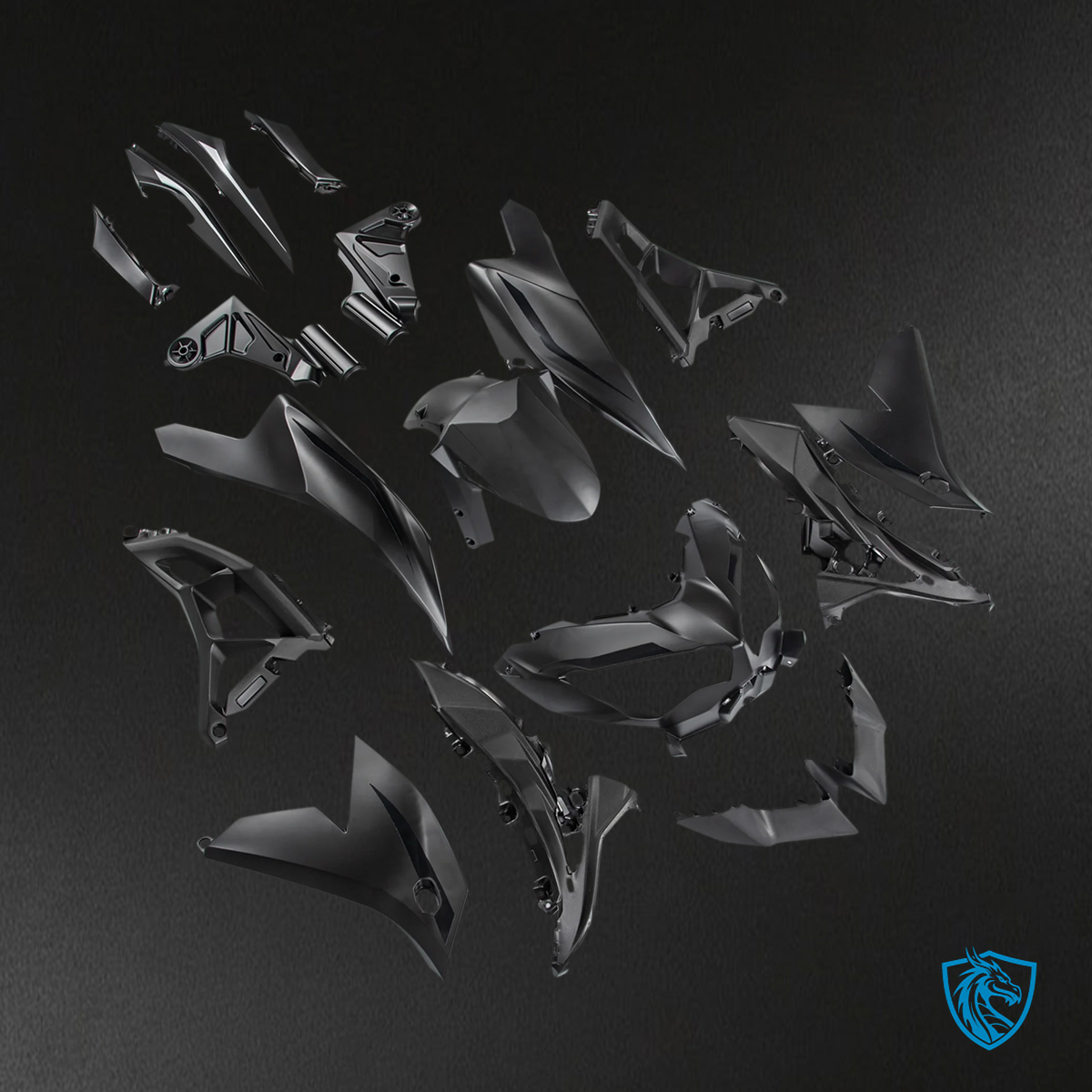 Kawasaki VERSYS 650 (2022-2024) KLE ABS Black - MERGEment Motorcycle Fairings Kit
