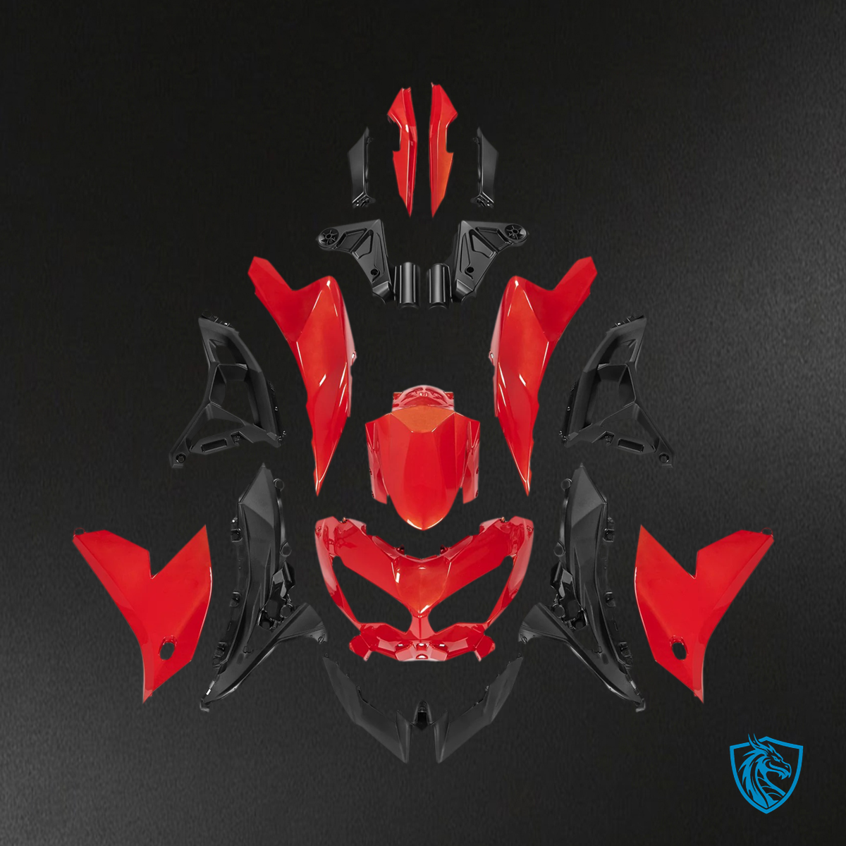 Kawasaki VERSYS 650 (2022-2024) KLE ABS Red - MERGEment Motorcycle Fairings Kit
