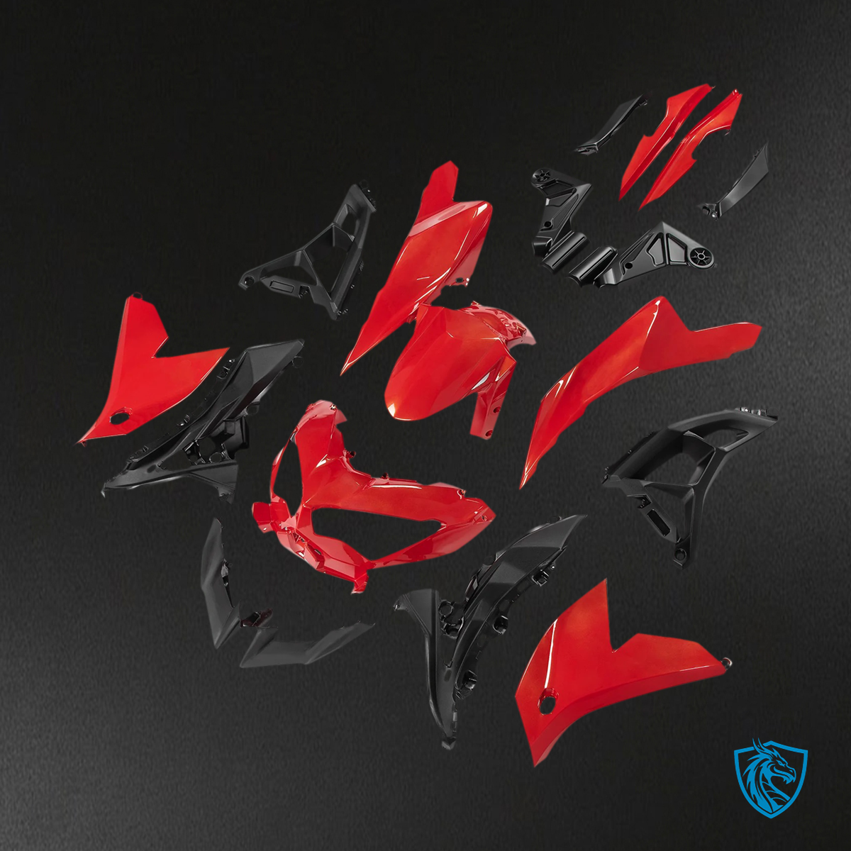 Kawasaki VERSYS 650 (2022-2024) KLE ABS Red - MERGEment Motorcycle Fairings Kit
