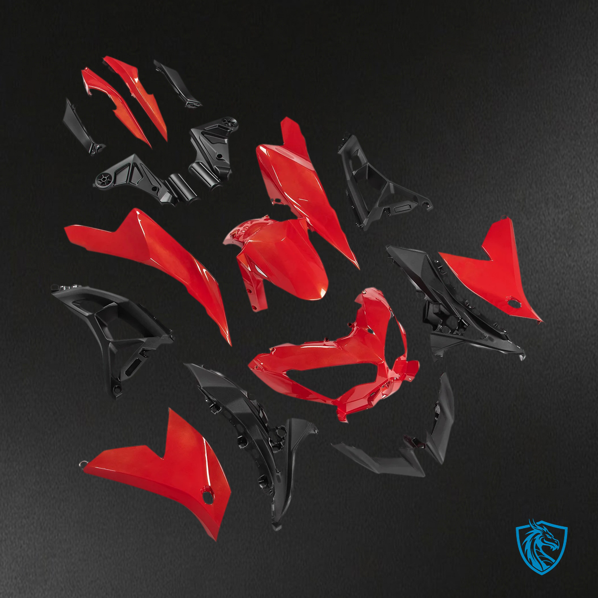Kawasaki VERSYS 650 (2022-2024) KLE ABS Red - MERGEment Motorcycle Fairings Kit