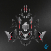 KLE Sliver & Red pattern