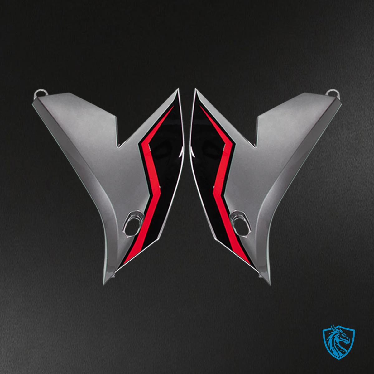 Kawasaki VERSYS 650 (2022-2024) KLE ABS Sliver & Red pattern - Custom ABS Fairing Set