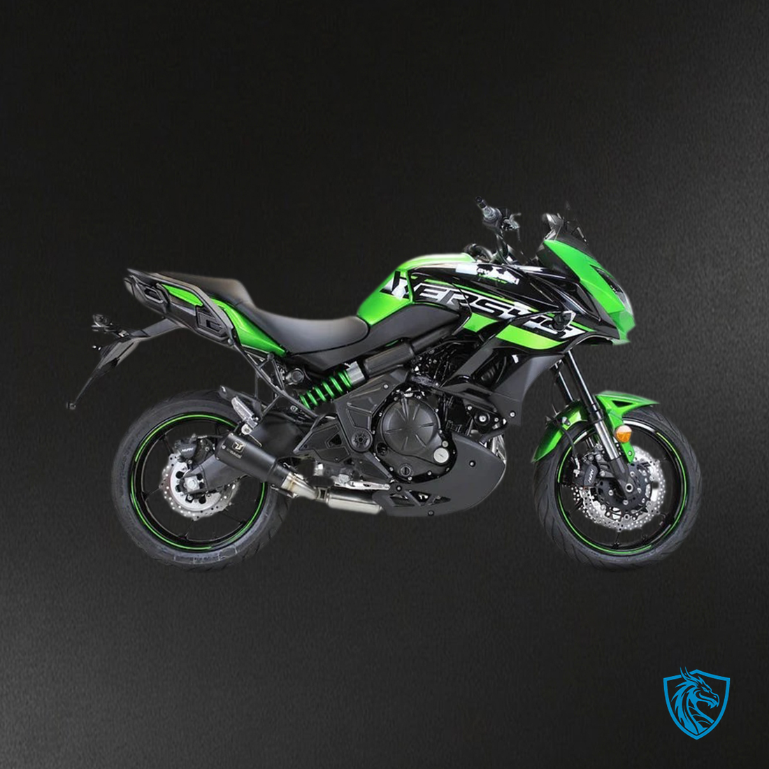 Kawasaki Versys 650 (2015-2021) Black & Green Fairing Kit | ABS Bodywork