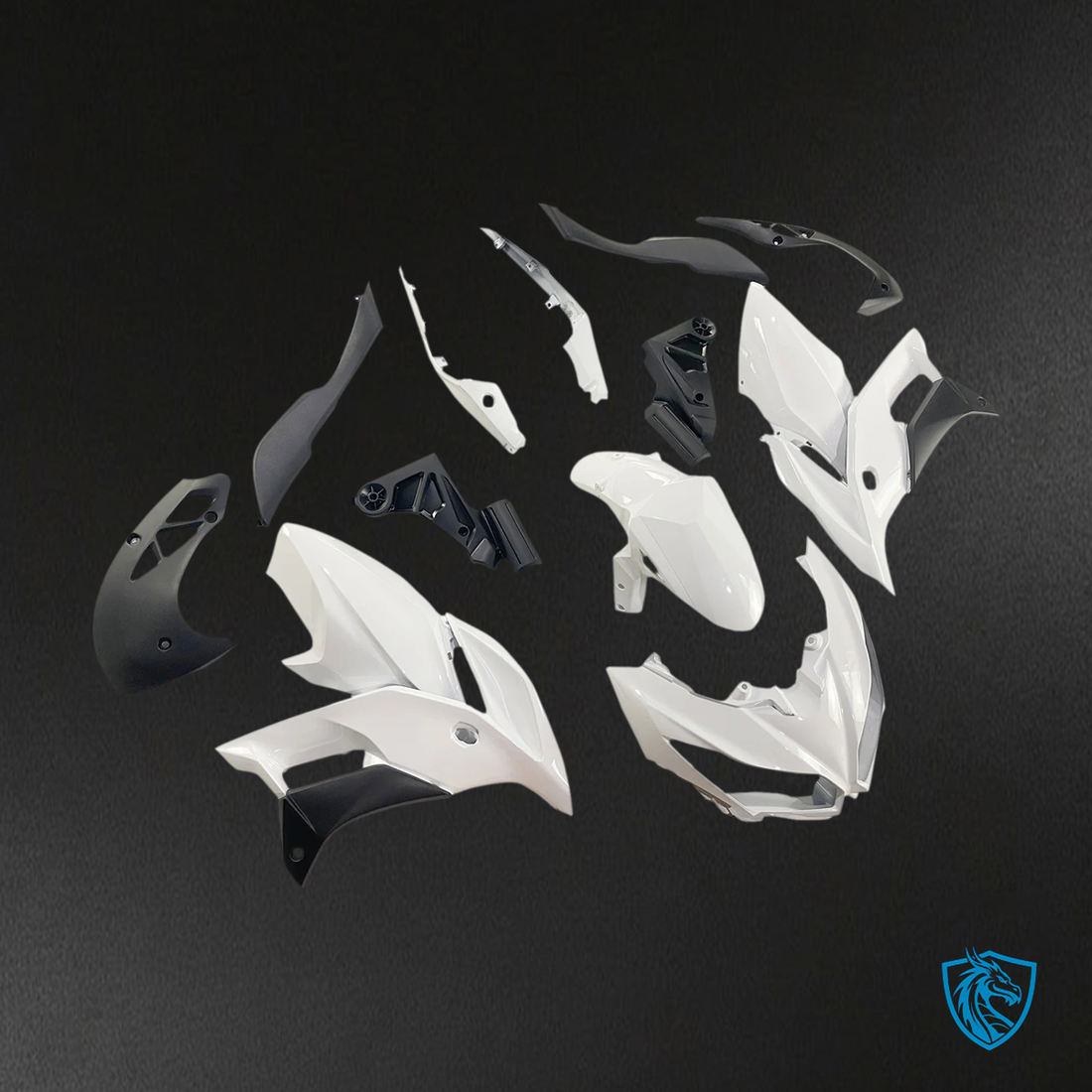 Kawasaki Versys 650 (2015-2021) White Fairing Kit - Aftermarket ABS Bodywork