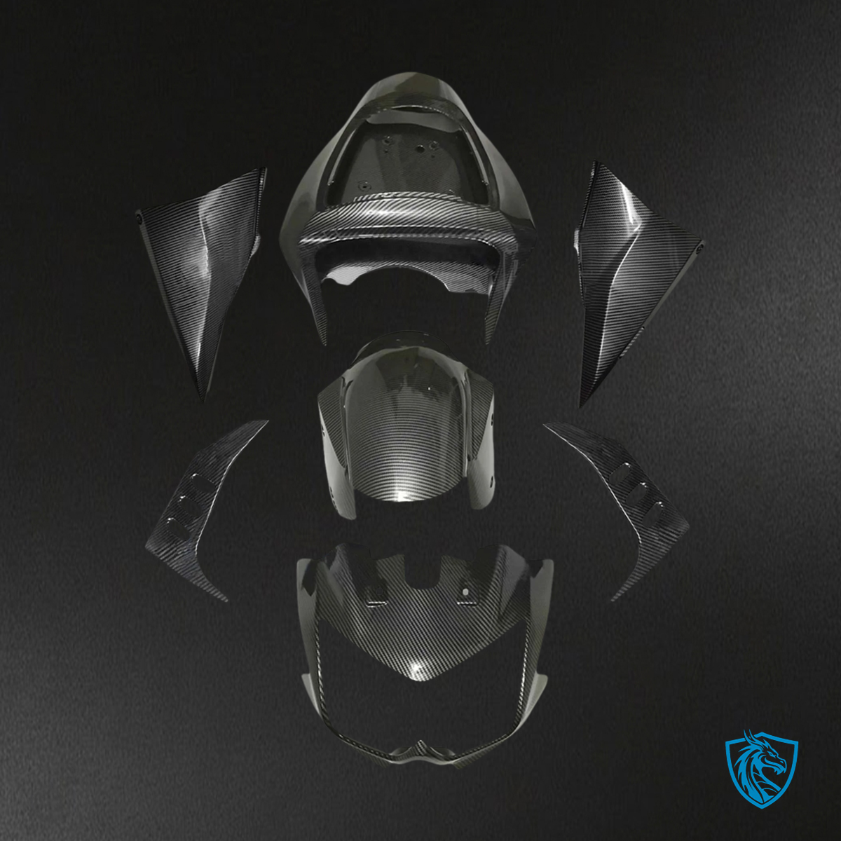 Kawasaki Z1000 (2003-2006) Carbon Fiber Black - Fairing Kit
