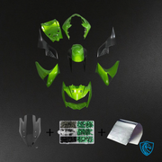 Black & Light Green
