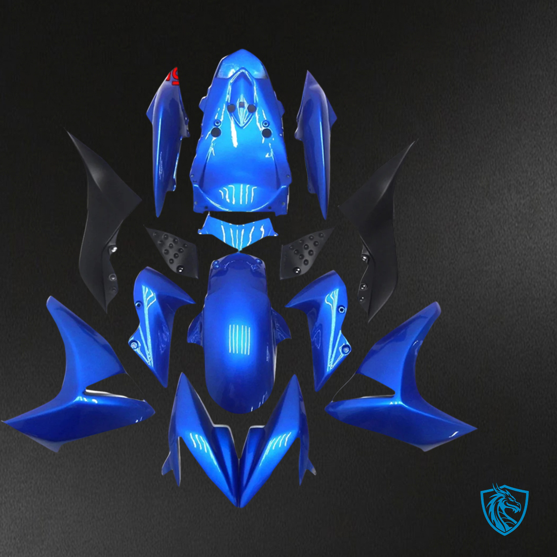 Kawasaki Z1000 (2007-2009) Blue & Black - Fairing Kit