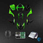 Glossy Black & Green