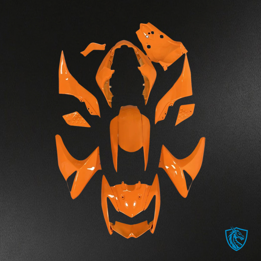 Kawasaki Z1000 (2007-2009) Orange Fairing Kit – Aftermarket ABS Bodywork