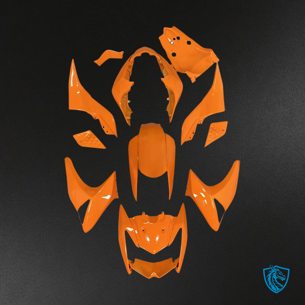 Kawasaki Z1000 (2007-2009) Orange Fairing Kit – Aftermarket ABS Bodywork