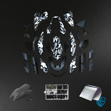 Kawasaki Z1000 (2010-2013) Black & White Camo - MERGEment Motorcycle Fairings Kit