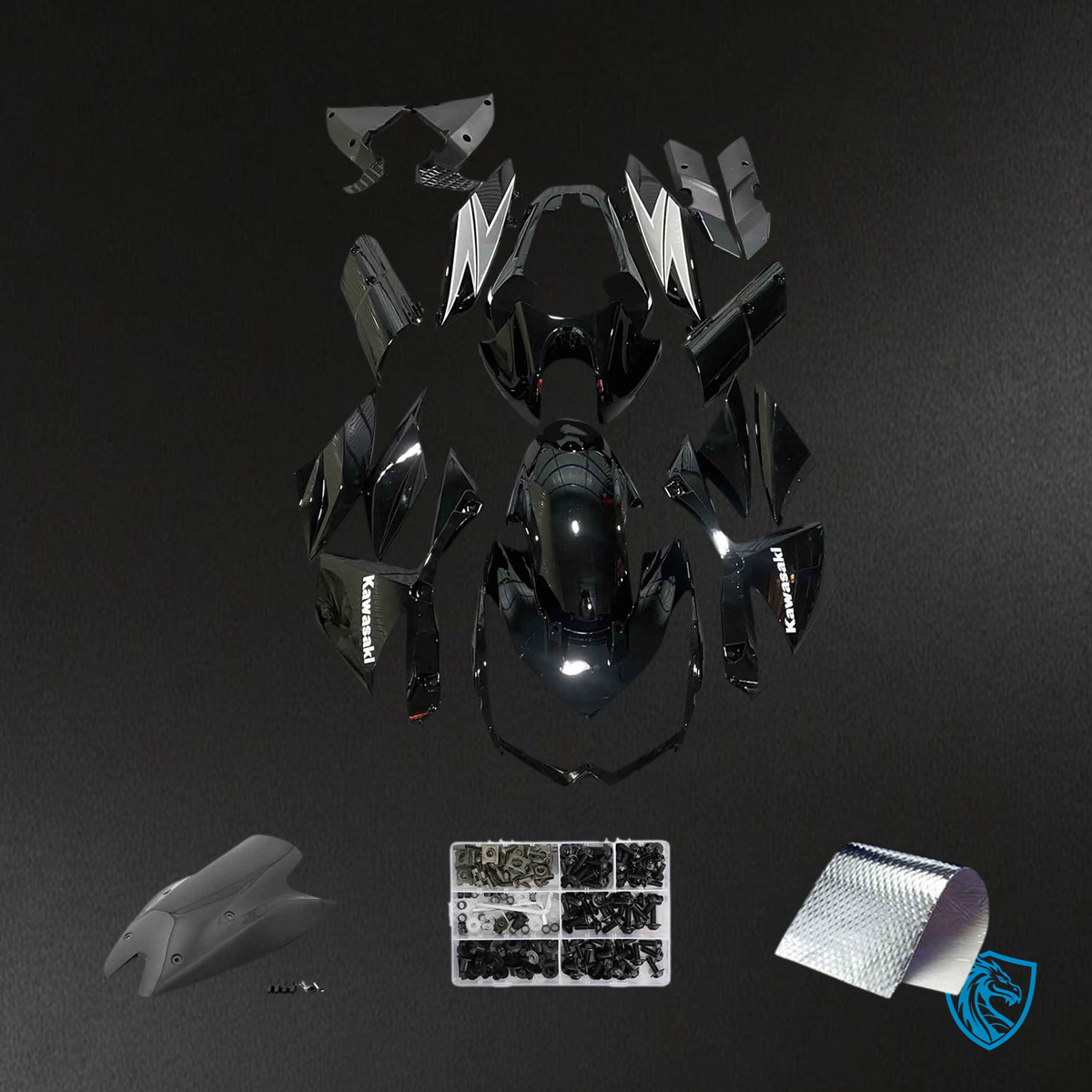 Kawasaki Z1000 (2010-2013) Gloss Black Fairing Kit | ABS Bodywork