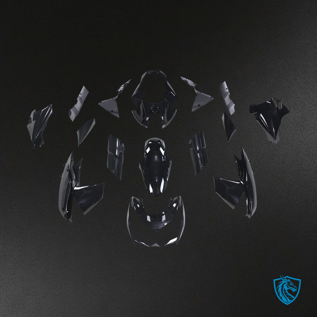 Kawasaki Z1000 (2010-2013) Glossy Black - MERGEment Motorcycle Fairings Kit