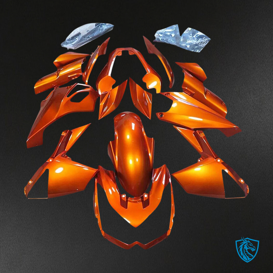 Kawasaki Z1000 (2010-2013) Orange - Custom ABS Fairing Set