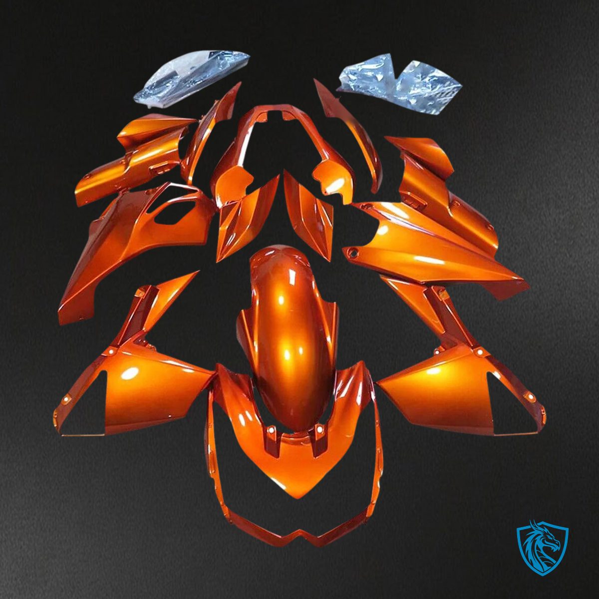 Kawasaki Z1000 (2010-2013) Orange - Custom ABS Fairing Set
