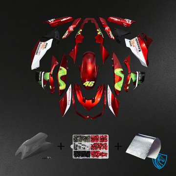 Kawasaki Z1000 (2010-2013) Red & Green Fairing Kit | ABS Bodywork